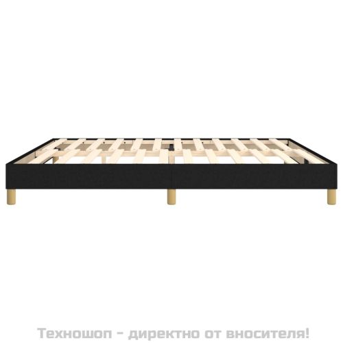 Рамка за легло с пружини, черна, 200x200 см, плат