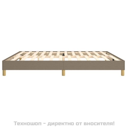 Рамка за легло с пружини, таупе, 200x200 см, плат