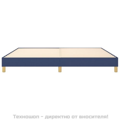 Рамка за легло с пружини, синя, 200x200 см, плат