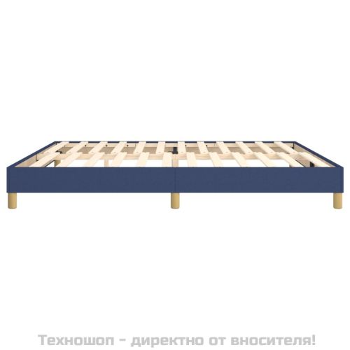 Рамка за легло с пружини, синя, 200x200 см, плат