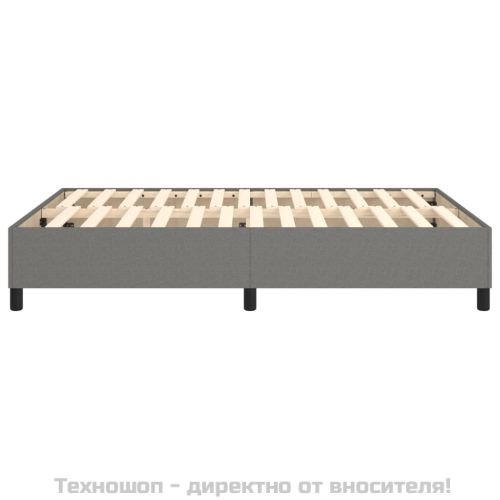 Рамка за легло с пружини, тъмносива, 140x200 см, плат