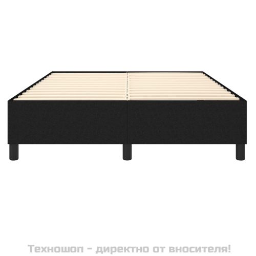 Рамка за легло с пружини, черна, 140x200 см плат