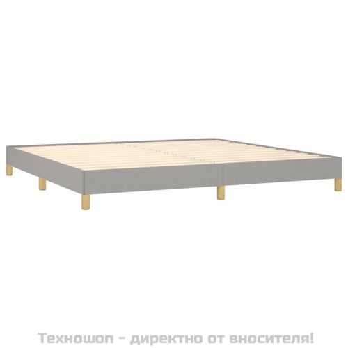 Рамка за легло без матрак, светлосива, 200x200 см, плат