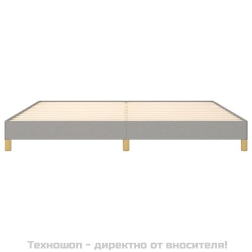 Рамка за легло без матрак, светлосива, 200x200 см, плат