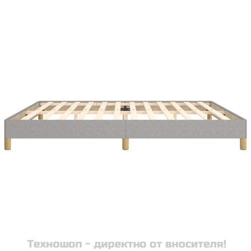 Рамка за легло без матрак, светлосива, 200x200 см, плат