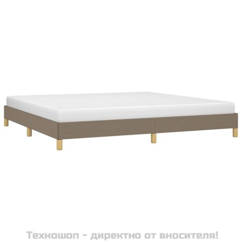 Рамка за легло без матрак, таупе, 200x200 см, плат