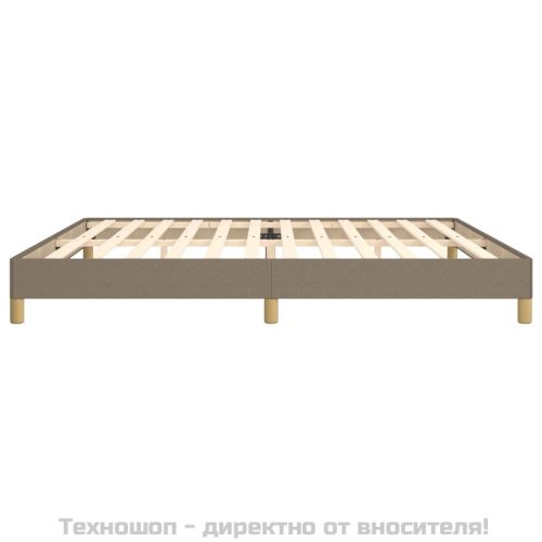 Рамка за легло без матрак, таупе, 200x200 см, плат