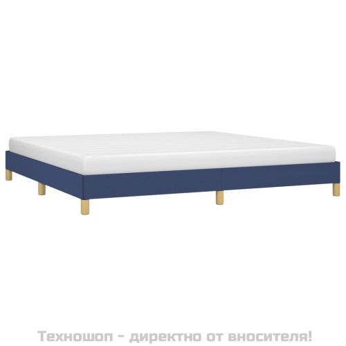 Рамка за легло без матрак, синя, 200x200 см, плат