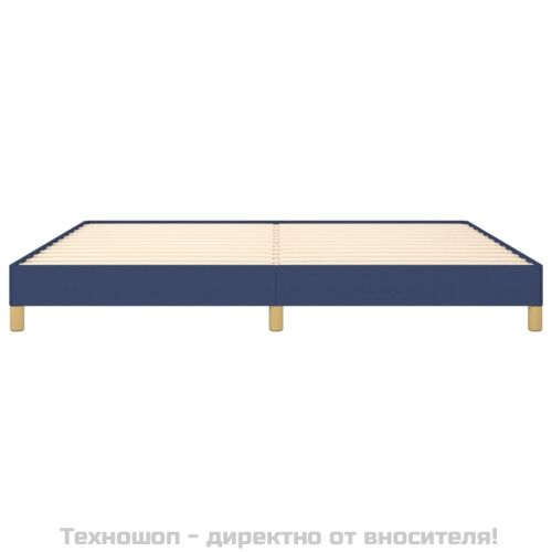 Рамка за легло без матрак, синя, 200x200 см, плат