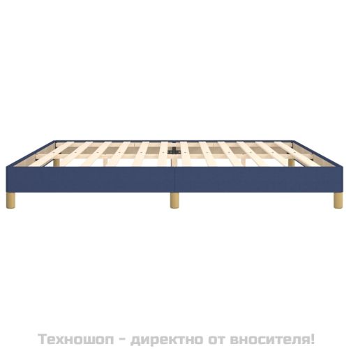 Рамка за легло без матрак, синя, 200x200 см, плат