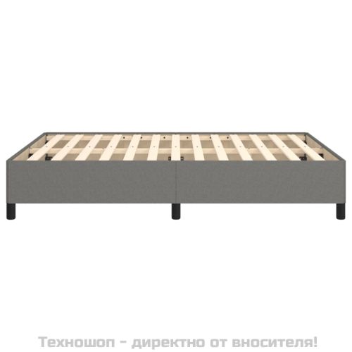 Рамка за легло без матрак, тъмносива, 140x200 см, плат