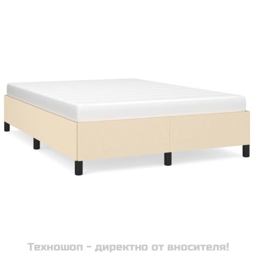 Рамка за легло без матрак, кремава, 140x200 см, плат