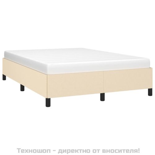 Рамка за легло без матрак, кремава, 140x200 см, плат