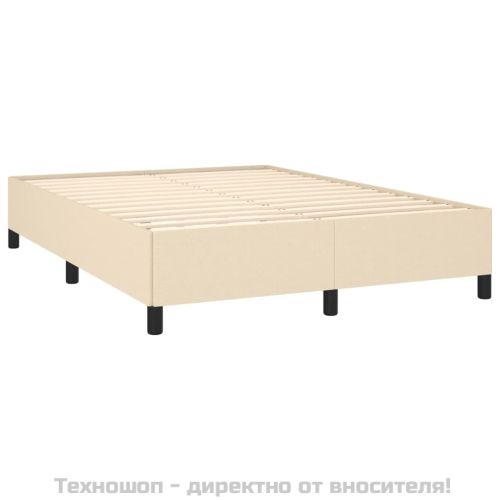 Рамка за легло без матрак, кремава, 140x200 см, плат