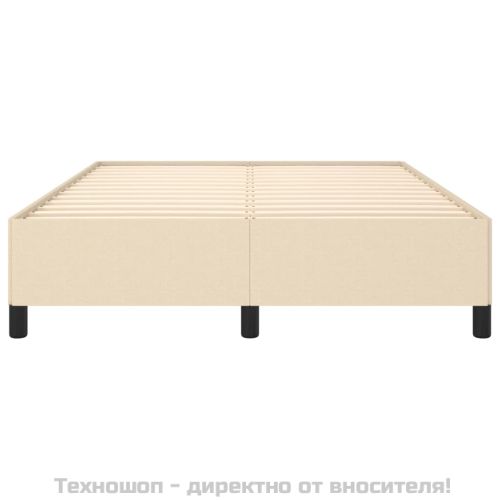 Рамка за легло без матрак, кремава, 140x200 см, плат