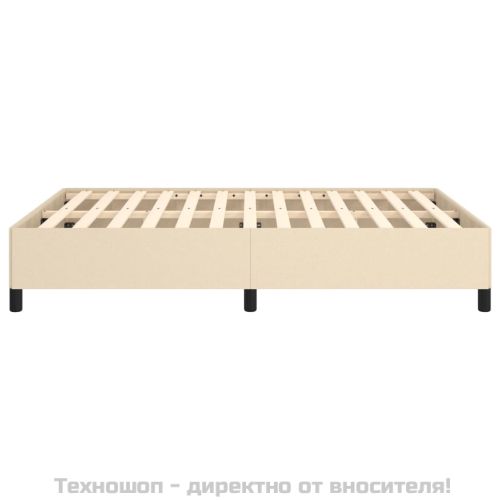 Рамка за легло без матрак, кремава, 140x200 см, плат