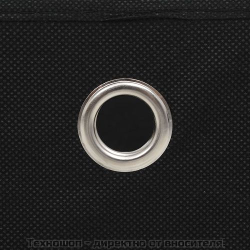 Кутии за съхранение, 10 бр, нетъкан текстил, 32x32x32 см, черни