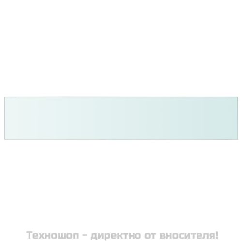 Рафтове, 2 бр, панели прозрачно стъкло, 110x20 см