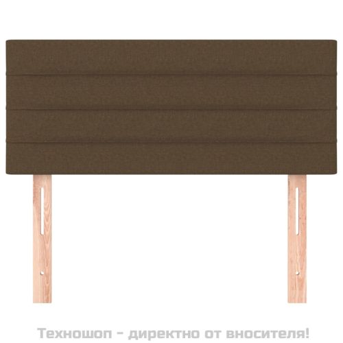 Горна табла за легло, тъмнокафява, 90x5x78/88 см, плат