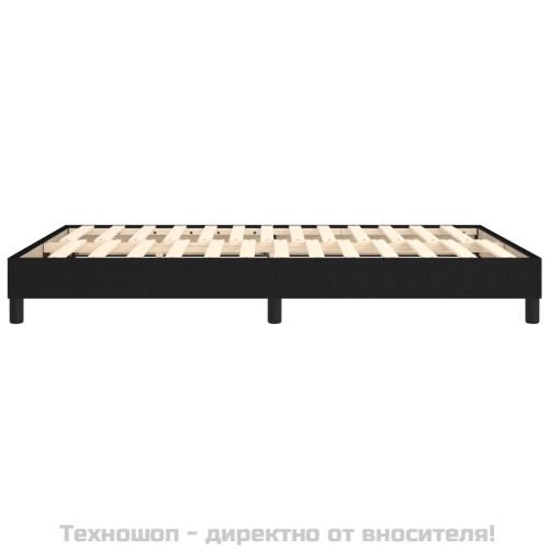 Рамка за легло с пружини, черна, 140x190 см плат