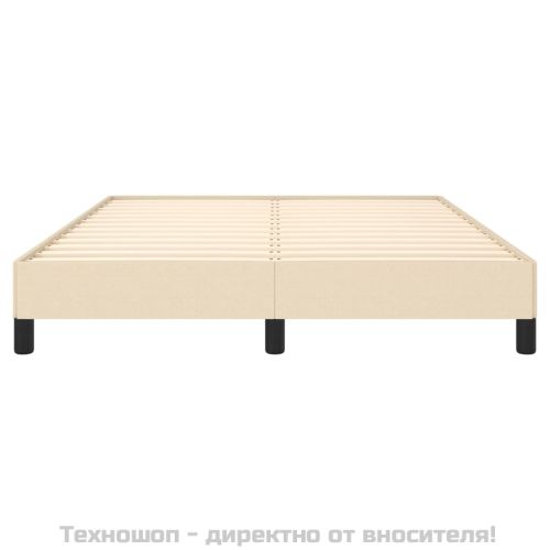 Рамка за легло без матрак, кремава, 140x200 см, плат
