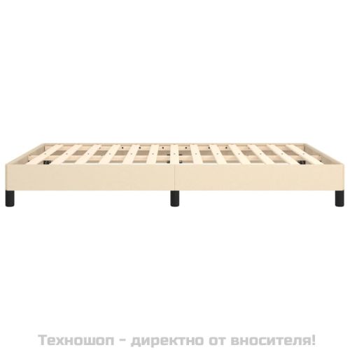 Рамка за легло без матрак, кремава, 140x200 см, плат