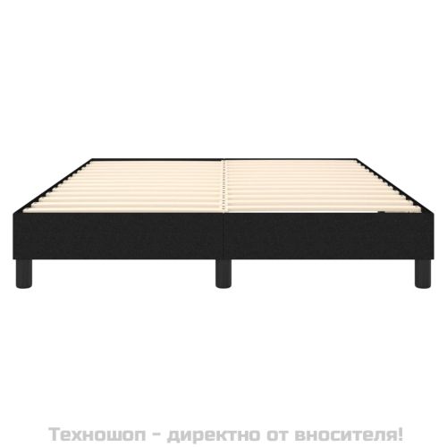 Рамка за легло с пружини, черна, 140x200 см плат