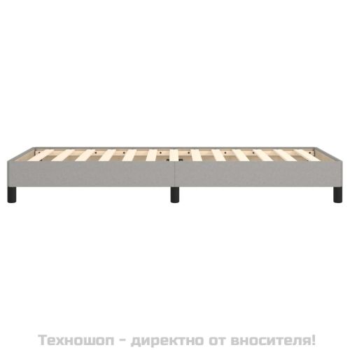 Рамка за легло без матрак, светлосива, 90x200 см, плат
