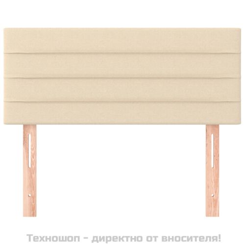 Горна табла за легло, кремава, 100x5x78/88 см, плат