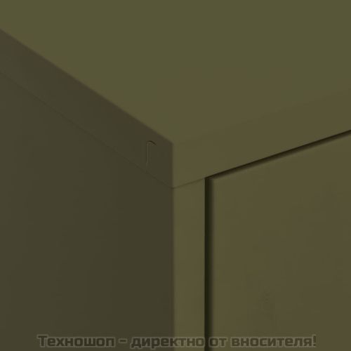 Шкаф за съхранение, маслиненозелен, 80х35х101,5 см, стомана