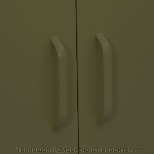 Шкаф за съхранение, маслиненозелен, 80х35х101,5 см, стомана
