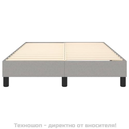 Рамка за легло с пружини, светлосива, 120x200 см, плат