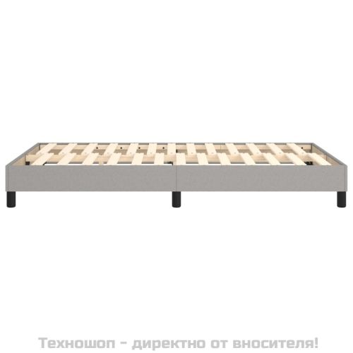 Рамка за легло с пружини, светлосива, 120x200 см, плат