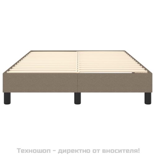 Рамка за легло с пружини, таупе, 120x200 см, плат
