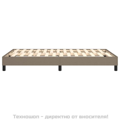 Рамка за легло с пружини, таупе, 120x200 см, плат