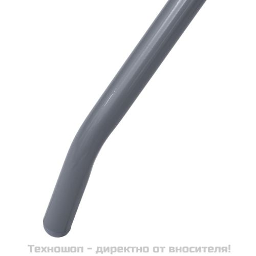 Градинска маса, светлосива, 80 см, стомана и стъкло