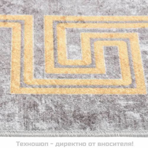 Килим, миещ се, сив, 80x150 см