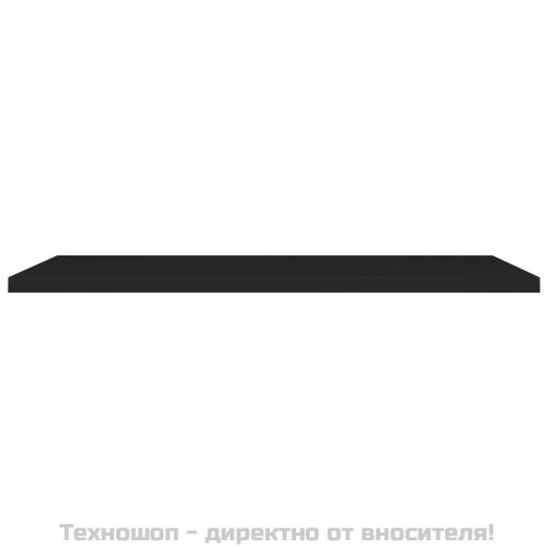 Окачен стенен рафт, черен, 120x23,5x3,8 см, МДФ
