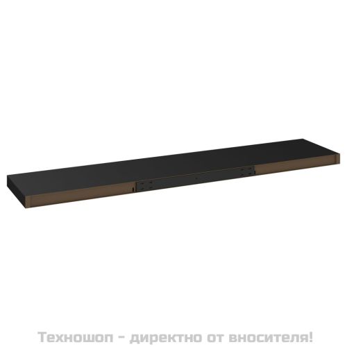 Окачен стенен рафт, черен, 120x23,5x3,8 см, МДФ