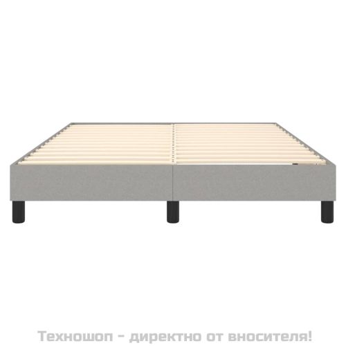 Рамка за легло с пружини, светлосива, 140x200 см, плат