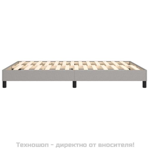 Рамка за легло с пружини, светлосива, 140x200 см, плат