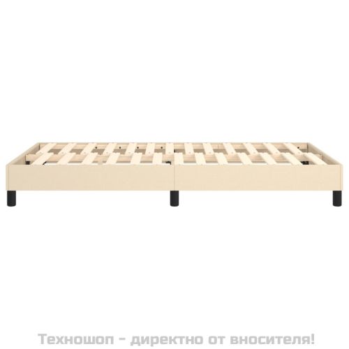 Рамка за легло с пружини, кремава, 120x200 см, плат