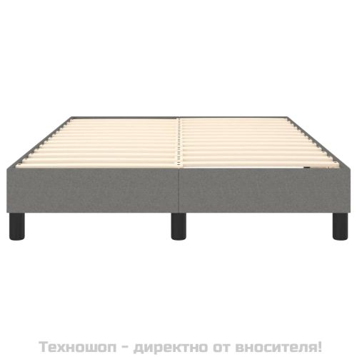 Рамка за легло с пружини, тъмносива, 120x200 см, плат