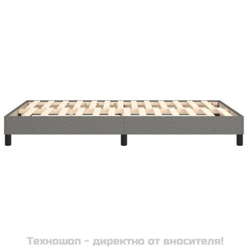 Рамка за легло с пружини, тъмносива, 120x200 см, плат