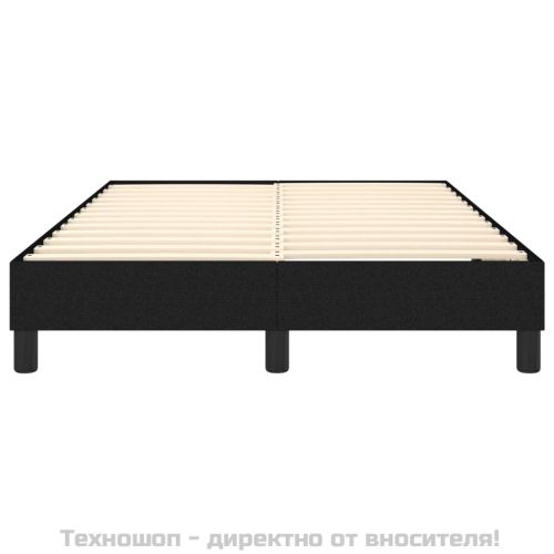 Рамка за легло с пружини, черна, 120x200 см, плат