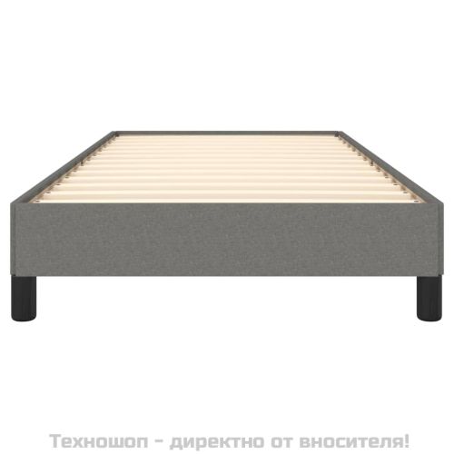 Рамка за легло без матрак, тъмносива, 90x200 см, плат