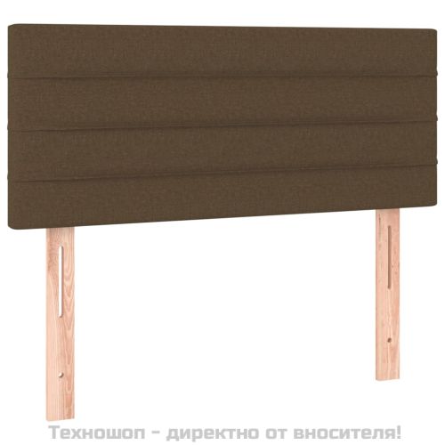 Горна табла за легло, тъмнокафява, 100x5x78/88 см, плат
