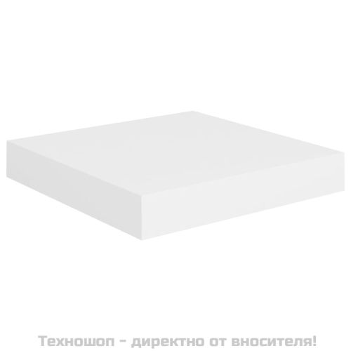 Окачени стенни рафтове, 4 бр, бели, 23x23,5x3,8 см, МДФ