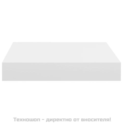 Окачени стенни рафтове, 4 бр, бели, 23x23,5x3,8 см, МДФ