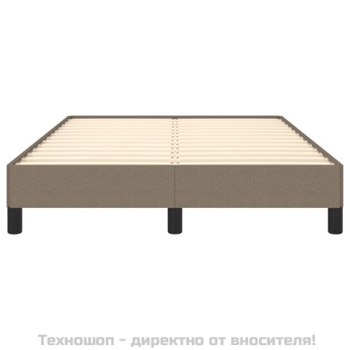 Рамка за легло без матрак, таупе, 120x200 см, плат